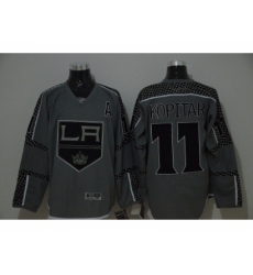 NHL Los Angeles Kings #11 Anze Kopitar Charcoal Cross Check Fashion jerseys