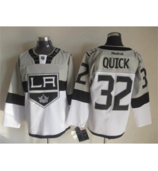 NHL Los Angeles Kings #32 Jonathan Quick stadium white-grey jerseys