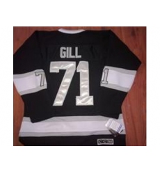 NHL Los Angeles Kings #71 GILL Black-white CCM C Patch Jersey