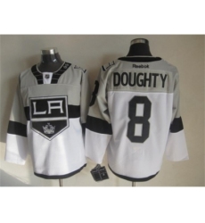 NHL Los Angeles Kings #8 Drew Doughty stadium white-grey jerseys
