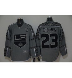 NHL los angeles kings #23 brown Charcoal Cross Check Fashion jerseys