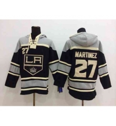nhl jerseys los angeles kings #27 martinez black-grey[pullover hooded sweatshirt]