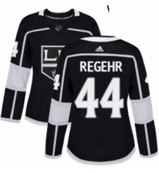 Womens Adidas Los Angeles Kings 44 Robyn Regehr Authentic Black Home NHL Jersey 
