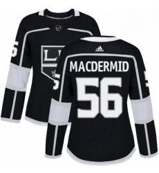 Womens Adidas Los Angeles Kings 56 Kurtis MacDermid Authentic Black Home NHL Jersey 