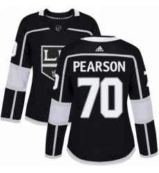 Womens Adidas Los Angeles Kings 70 Tanner Pearson Authentic Black Home NHL Jersey 