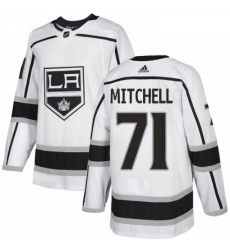Youth Adidas Los Angeles Kings 71 Torrey Mitchell Authentic White Away NHL Jersey 