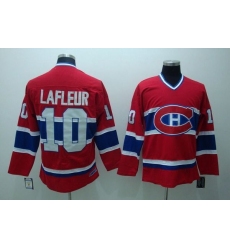 Canadiens #10 Guy Lafleur Stitched Red CH CCM Throwback NHL Jersey