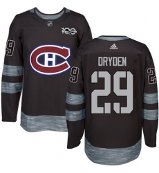 Canadiens #29 Ken Dryden Black 1917 2017 100th Anniversary Stitched NHL Jersey