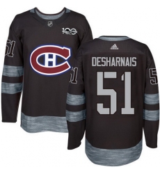 Canadiens #51 David Desharnais Black 1917 2017 100th Anniversary Stitched NHL Jersey