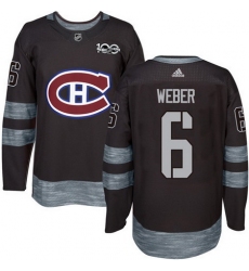 Canadiens #6 Shea Weber Black 1917 2017 100th Anniversary Stitched NHL Jersey