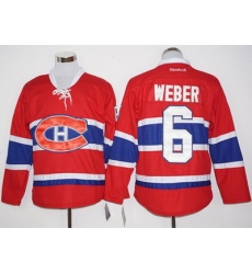 Canadiens #6 Shea Weber Red Home Stitched NHL Jersey