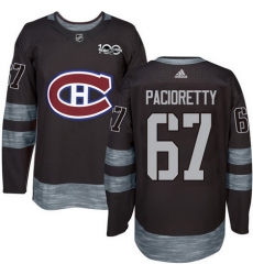 Canadiens #67 Max Pacioretty Black 1917 2017 100th Anniversary Stitched NHL Jersey