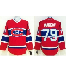 Canadiens #79 Andrei Markov Red New CH Stitched NHL Jersey