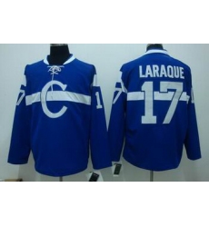 Hockey Montreal Canadiens #17 Georges Laraque Stitched Replithentic blue Jersey