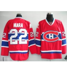 Hockey Montreal Canadiens #22 Paul Mara Stitched Replithentic Red Jersey