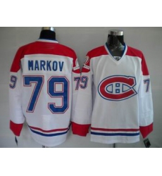 Hockey Montreal Canadiens #79 Andrei Markov Stitched Replithentic New CH White Jersey