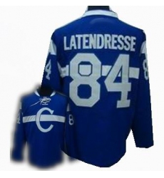 Hockey Montreal Canadiens #84 Guillaume Latendresse Stitched Replithentic blue Jersey