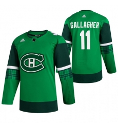 Men Montreal Canadiens 11 Brendan Gallagher Green 2020 Adidas Jersey