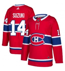 Men Montreal Canadiens 14 Nick Suzuki Red Adidas Jersey