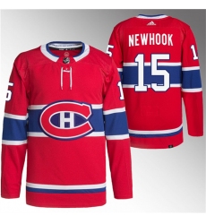 Men Montreal Canadiens 15 Alex Newhook Red Stitched Jersey