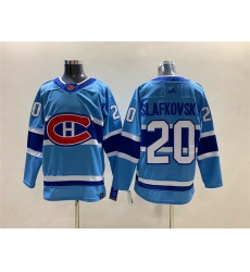 Men Montreal Canadiens 20 Juraj Slafkovsky 2022 23 Reverse Retro Stitched Jersey