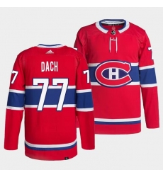 Men Montreal Canadiens 77 Kirby Dach Red Stitched Jersey