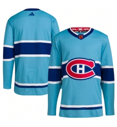 Men Montreal Canadiens Blank Blue 2022 23 Reverse Retro Stitched Jersey