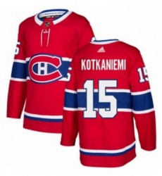 Mens Adidas Montreal Canadiens 15 Jesperi Kotkaniemi Premier Red Home NHL Jersey 