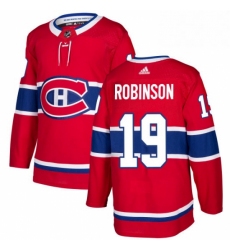 Mens Adidas Montreal Canadiens 19 Larry Robinson Authentic Red Home NHL Jersey 