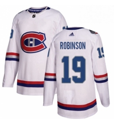 Mens Adidas Montreal Canadiens 19 Larry Robinson Authentic White 2017 100 Classic NHL Jersey 