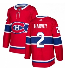 Mens Adidas Montreal Canadiens 2 Doug Harvey Authentic Red Home NHL Jersey 