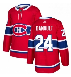 Mens Adidas Montreal Canadiens 24 Phillip Danault Authentic Red Home NHL Jersey 