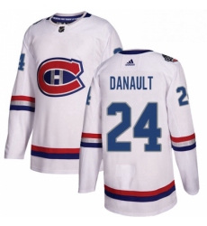 Mens Adidas Montreal Canadiens 24 Phillip Danault Authentic White 2017 100 Classic NHL Jersey 