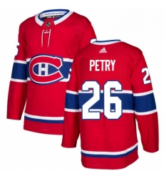Mens Adidas Montreal Canadiens 26 Jeff Petry Authentic Red Home NHL Jersey 