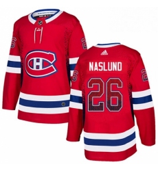 Mens Adidas Montreal Canadiens 26 Mats Naslund Authentic Red Drift Fashion NHL Jersey 