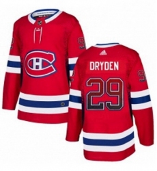 Mens Adidas Montreal Canadiens 29 Ken Dryden Authentic Red Drift Fashion NHL Jersey 