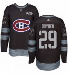 Mens Adidas Montreal Canadiens 29 Ken Dryden Premier Black 1917 2017 100th Anniversary NHL Jersey 