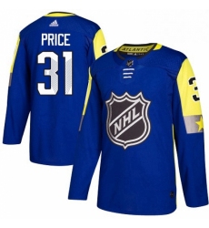 Mens Adidas Montreal Canadiens 31 Carey Price Authentic Royal Blue 2018 All Star Atlantic Division NHL Jersey 