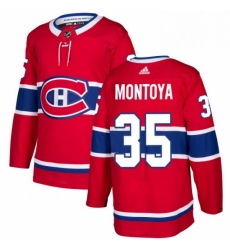 Mens Adidas Montreal Canadiens 35 Al Montoya Premier Red Home NHL Jersey 