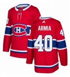 Mens Adidas Montreal Canadiens 40 Joel Armia Authentic Red Home NHL Jersey 