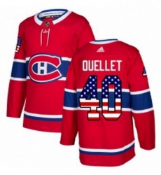 Mens Adidas Montreal Canadiens 40 Joel Armia Authentic Red USA Flag Fashion NHL Jersey 