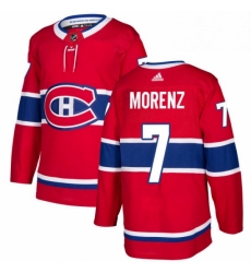 Mens Adidas Montreal Canadiens 7 Howie Morenz Premier Red Home NHL Jersey 