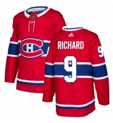 Mens Adidas Montreal Canadiens 9 Maurice Richard Authentic Red Home NHL Jersey 
