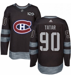 Mens Adidas Montreal Canadiens 90 Tomas Tatar Authentic Black 1917 2017 100th Anniversary NHL Jersey 