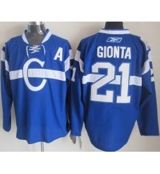 Montreal Canadiens 21 Brian Gionta Blue NHL Jerseys[patch A]