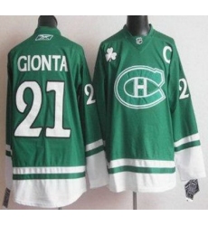 Montreal Canadiens 21 Brian Gionta Green NHL Jersey