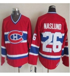 Montreal Canadiens #26 Mats Naslund Red CCM Throwback Stitched NHL Jersey
