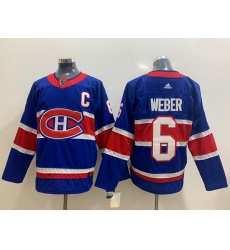 Montreal Canadiens 6 Shea Weber Blue 2020 21 Reverse Retro Ad