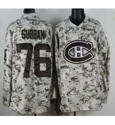 Montreal Canadiens 76 P.K. Subban White Camo NHL Jersey