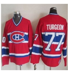 Montreal Canadiens #77 Pierre Turgeon Red CCM Throwback Stitched NHL Jersey
